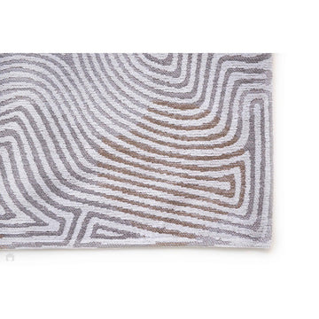 Louis De Poortere Meditation Coral 9228 Oyster White Washable Polyester Flatweave Eco-Runner-Louis De Poortere-Rug Love - The Most Loved Rug Store
